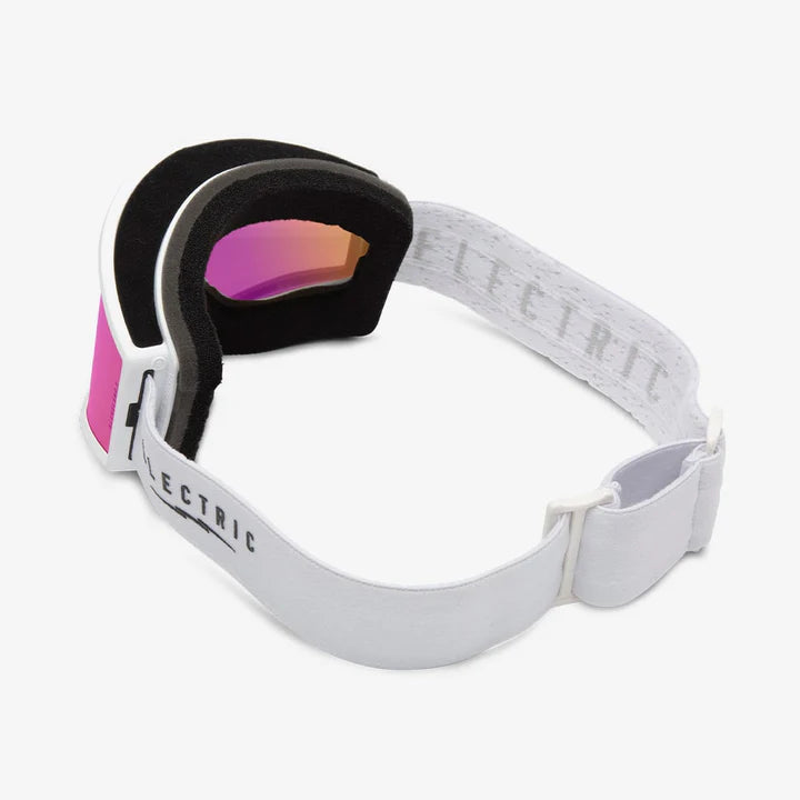 The Kleveland Goggle - Matte White/Pink Chrome