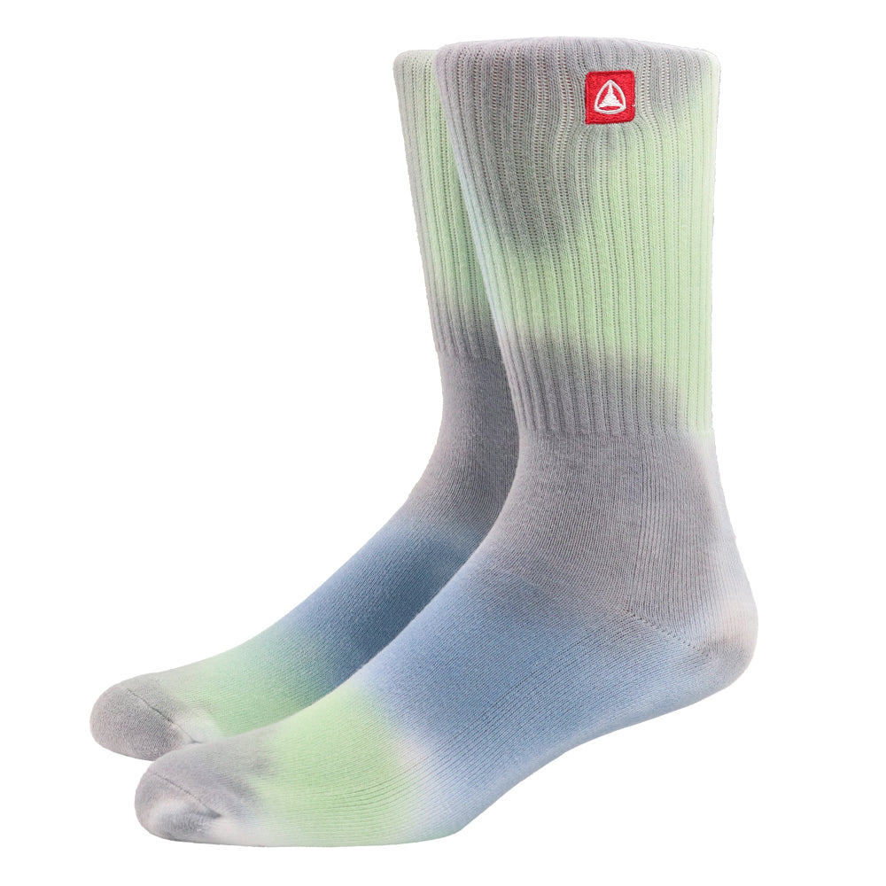 Box Icon Tie Dye Sock - Blue/Green